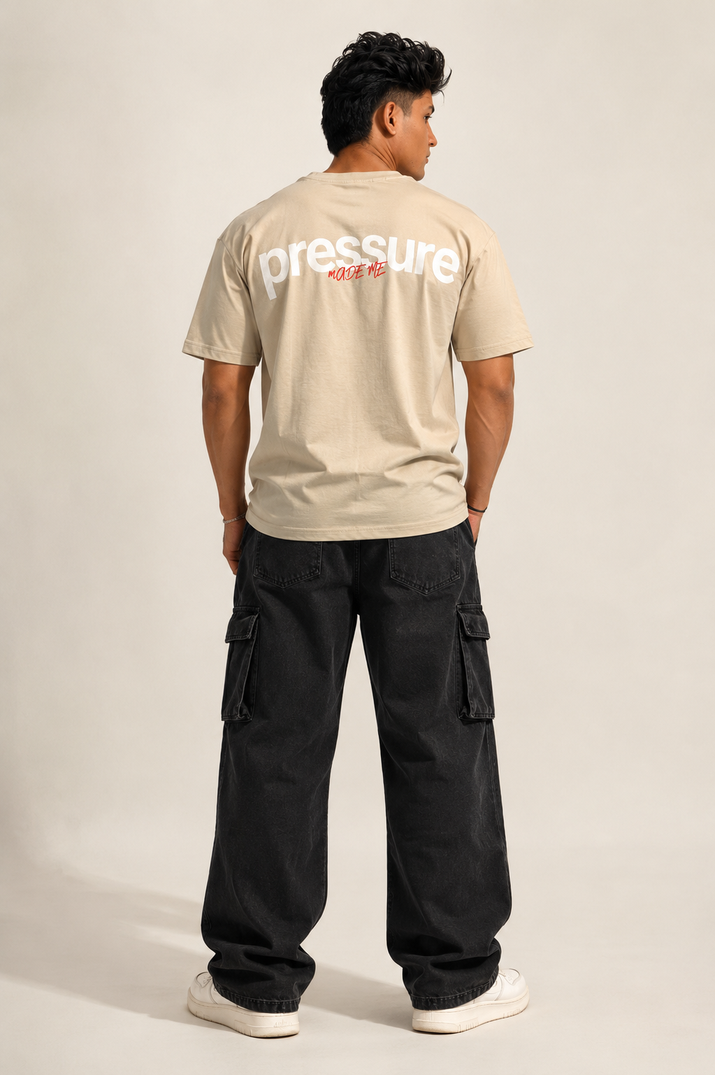 Pressure Beige Oversized Tshirt