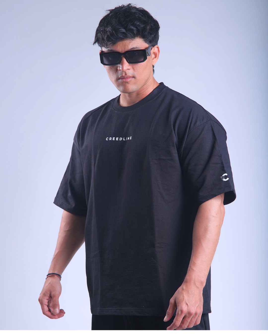 Black Solid Oversized Tshirt - (Black Solid)