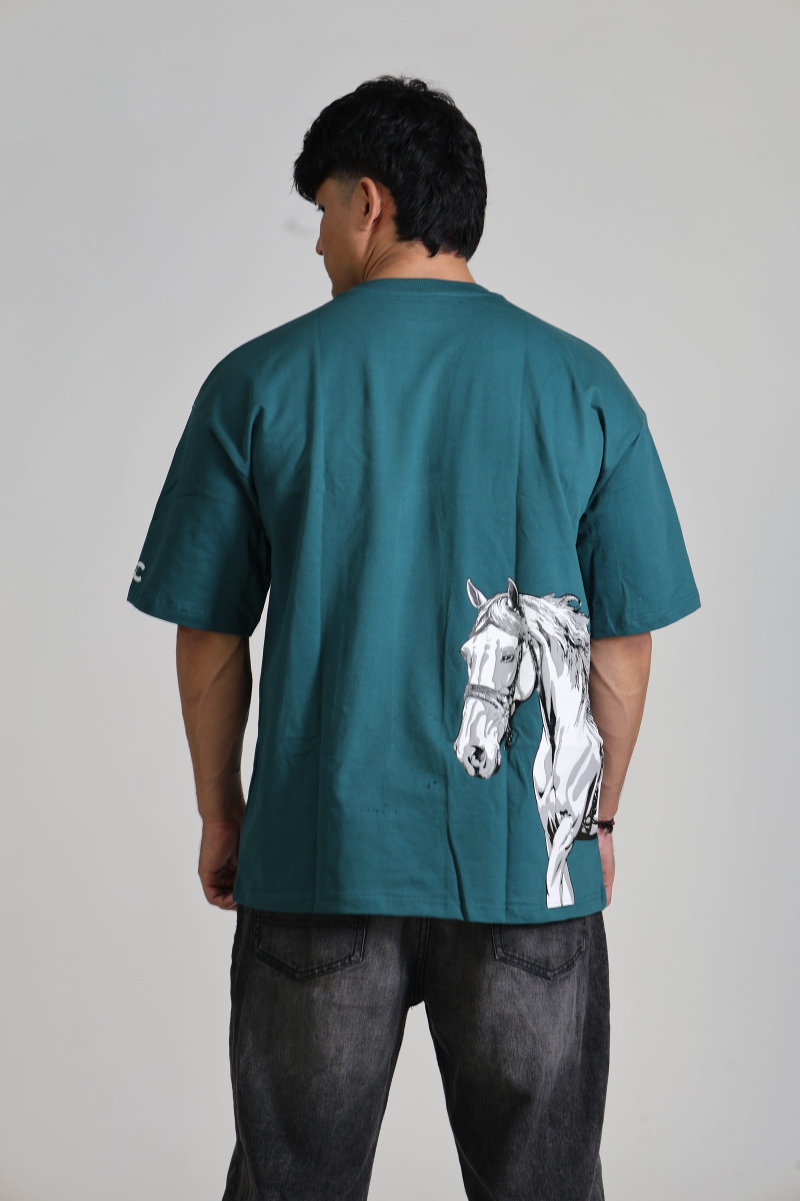 Ashwa 240 GSM Oversized Tshirt - (Horse)