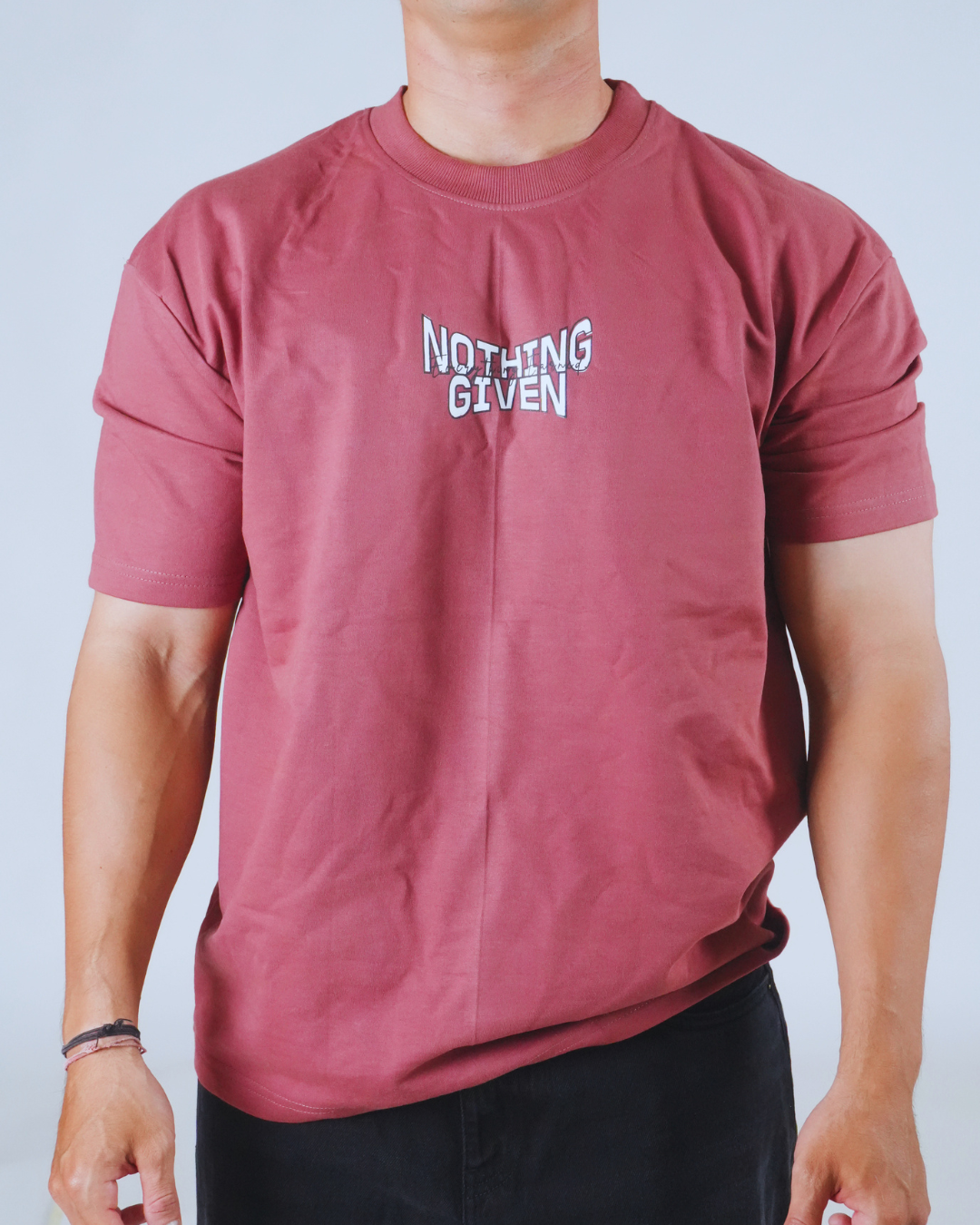 Nothing Given 240 GSM Oversized Tshirt - Plum