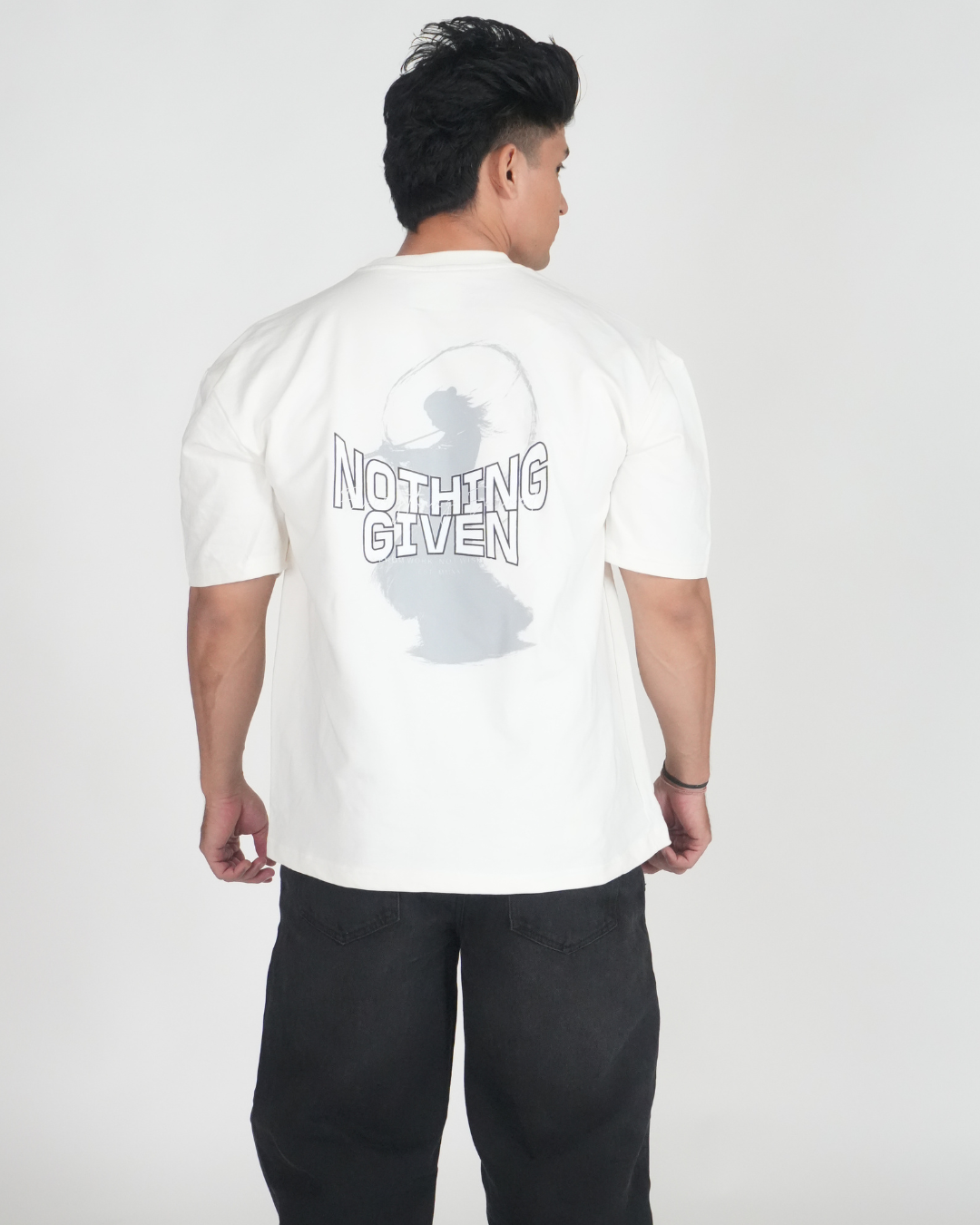 Off white - Nothing Given 240 GSM Oversized Tshirt