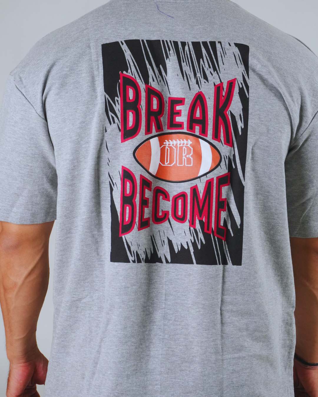 Break or become 240 GSM Overszied Tshirt - Grey