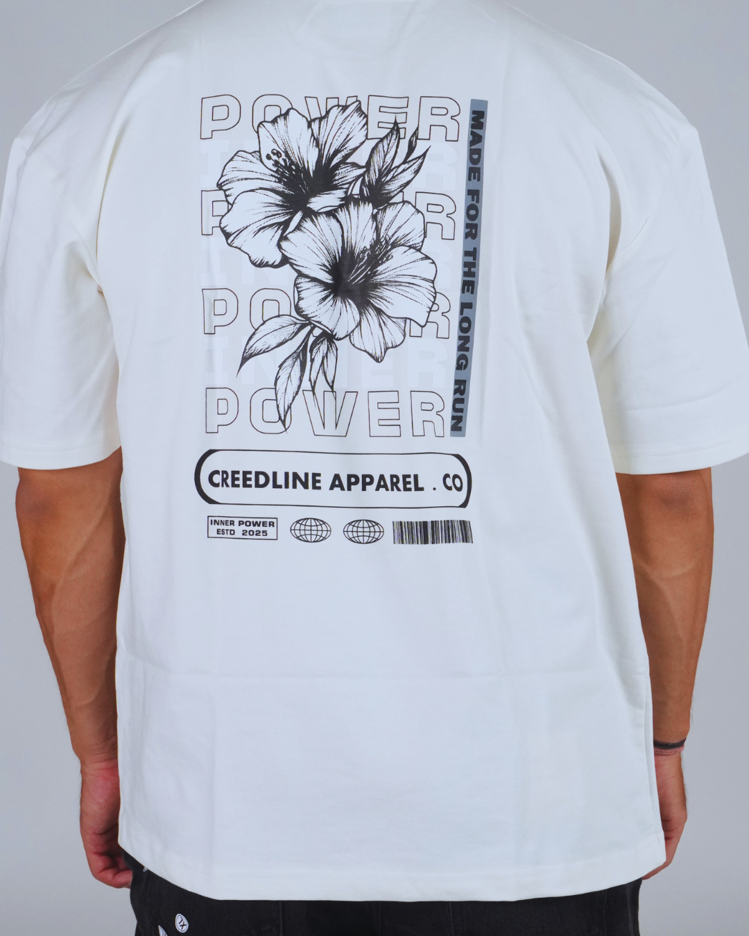 Inner Peace 240GSM Oversized tshirt - off white