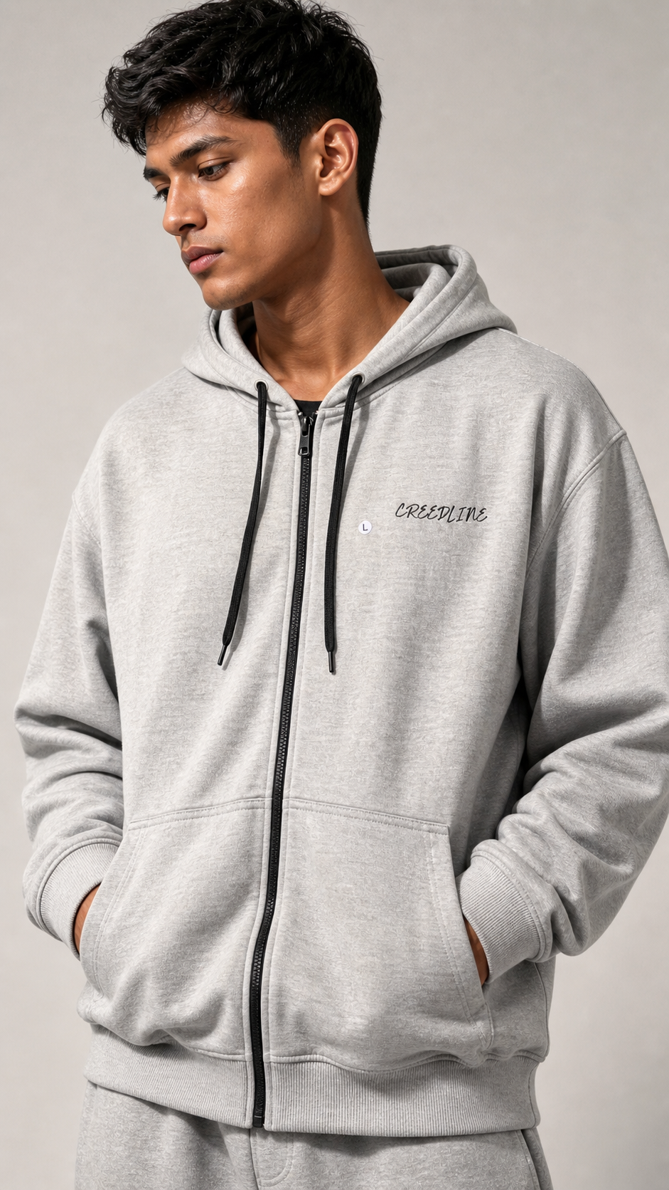 300 GSM summer edition Zipper Jackets - Grey melange