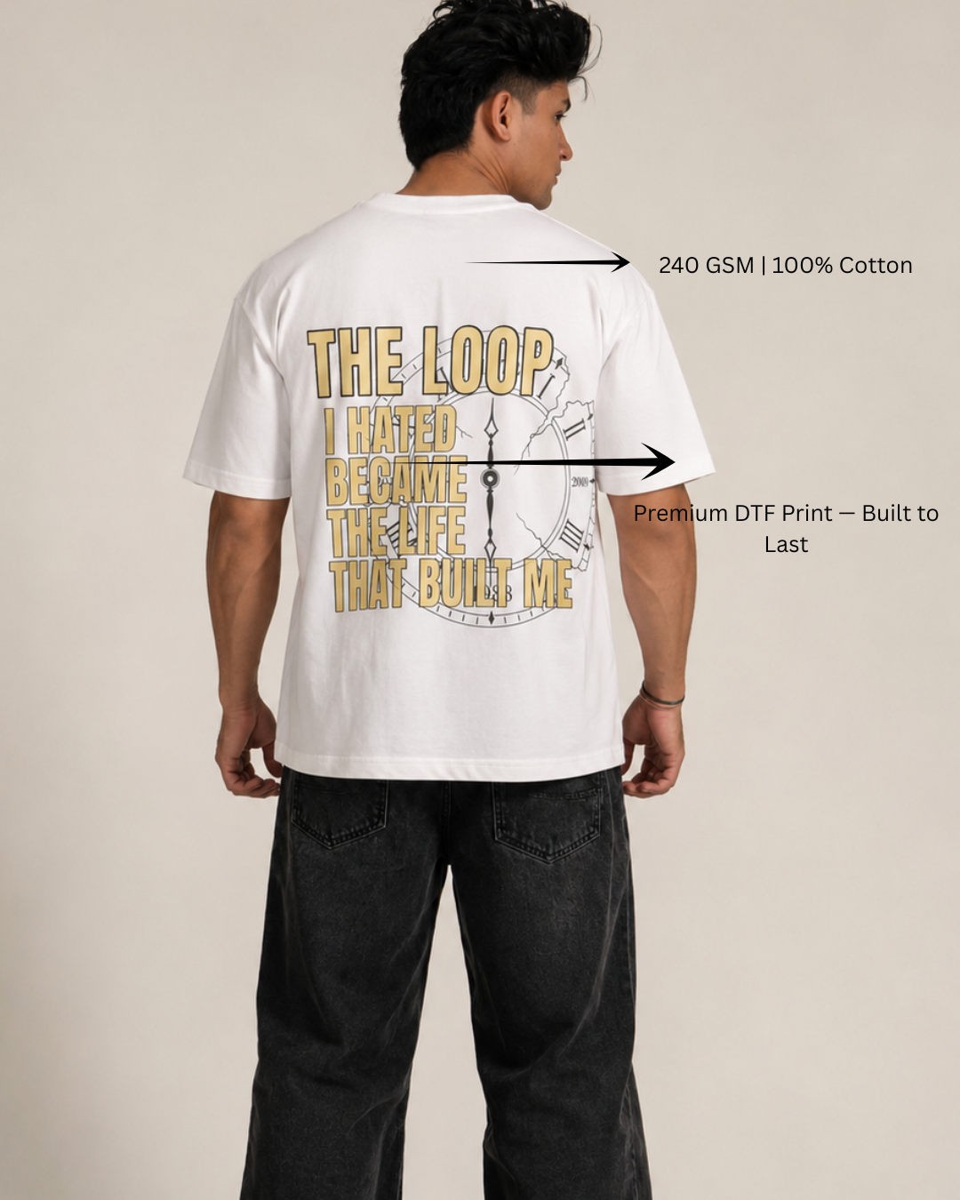 THE LOOP White Oversized Tshirt