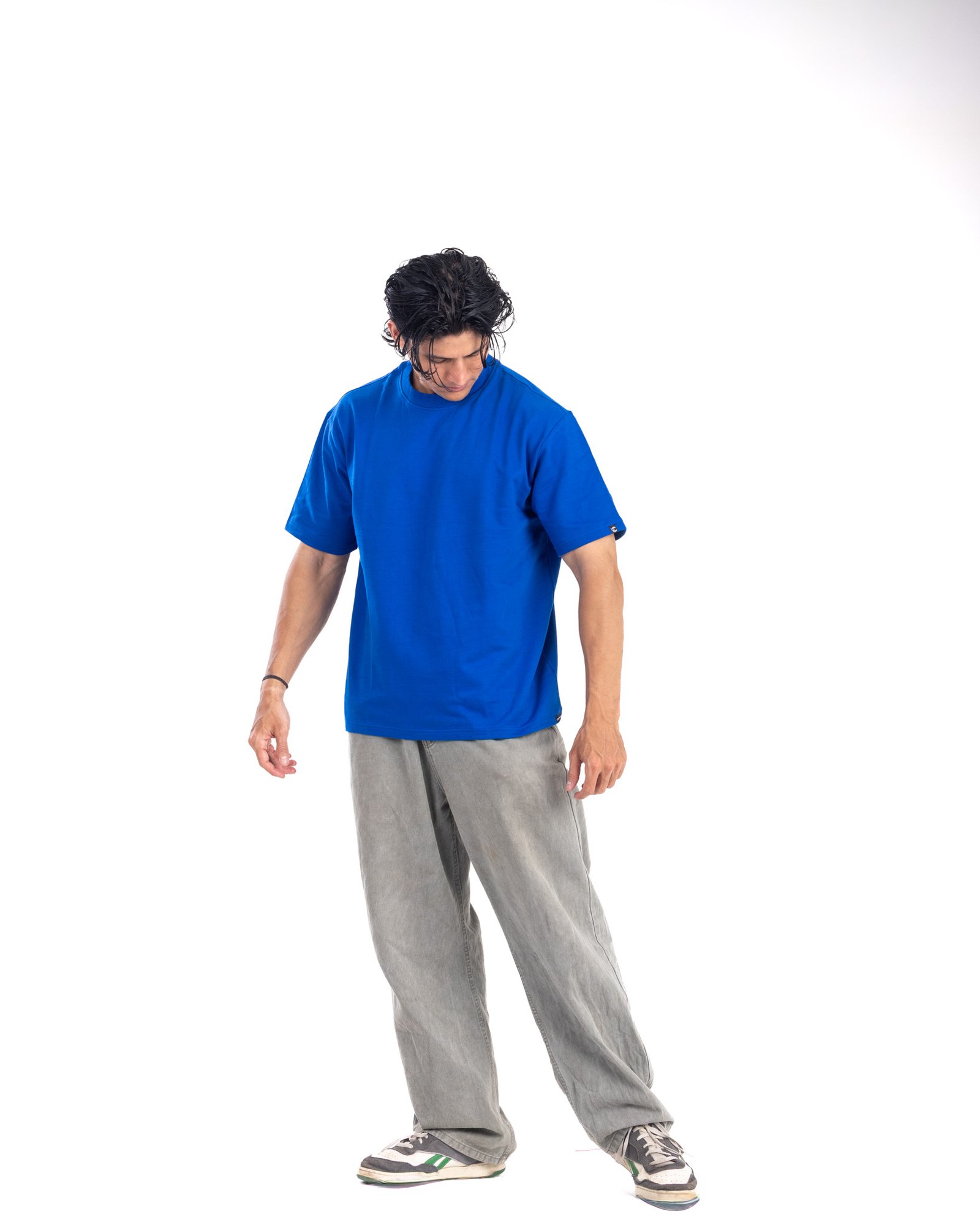 Solid Round Neck Oversized Tshirt - 100% Cotton (260 GSM heavy weight)